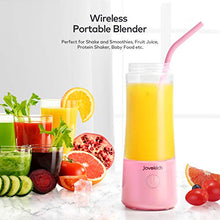Load image into Gallery viewer, Portable Blender, Jovokich Personal Blender for Shakes and Smoothies, 14oz Juice Extractor Fruit Cup with 4000mAh USB Rechargeable Battery, Crushed Ice Maker Drink Mixer
