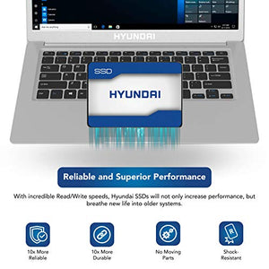 Hyundai | 480GB SSD | SATA III, 3D NAND | 2.5" Internal Solid State Drive for PC (480GB SSD)