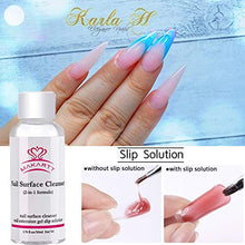 Load image into Gallery viewer, Makartt Slip Solution for Poly Nail Gel 3 in 1 Formula Nail Cleanser Nail Polish Remover Slip Solution Polygel Nail Extension Gel Liquid with Gel Nail Brush Lint-free Wipes Glass Cup 50ML 2 Bottles
