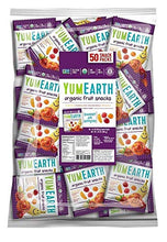 Load image into Gallery viewer, YumEarth Organic Vegan Fruit Snacks, 0.7 Ounce Snack Packs, 50 pack (Pack of 1) - Allergy Friendly, Non GMO, Gluten Free, Vegan (Packaging May Vary)
