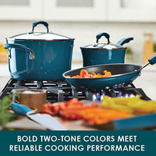 Load image into Gallery viewer, Rachael Ray Brights Nonstick Cookware Set / Pots and Pans Set - 14 Piece, Marine Blue
