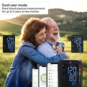 Dario Blood Pressure Monitor Gen2 - Automatic Digital BP Machine with Large Backlit Display Upper Arm Meter and Large Cuff for Accurate Home Use, with Carrying Case (Large 8.75-16.5 in (22-42cm))