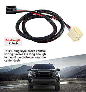 RED WOLF Brake Control Wiring Adapter Harness Plug Connector for 2014-2020 GM Chevy Silverado GMC Cadillac Escalade Hook Towing Hitch Trailer RV