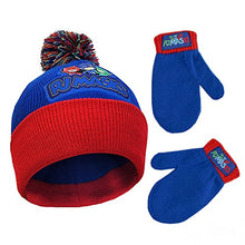 Load image into Gallery viewer, PJ Masks E-ONE Winter Hat, Kids Gloves or Toddlers Mittens, Baby Beanie for Boy Ages, Red/Blue, Age 2-4
