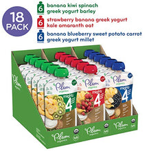 Load image into Gallery viewer, Plum Organics Baby Food Pouch | Mighty 4 | Variety Pack | 4 Ounce | 18 Pack | Organic Food Squeeze for Babies, Kids, Toddlers
