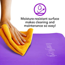 Load image into Gallery viewer, HemingWeigh Super Thick, Extra Comfy, Moisture-resistant, Durable NBR Yoga Mat, 1/4 Inch, Light Weight, Perfect For Yoga, Exercise, &amp; Workout Mat with Carrying Strap (Purple)
