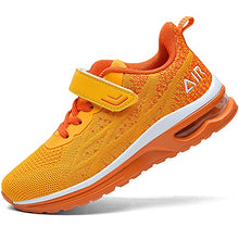 Load image into Gallery viewer, PERSOUL Air Shoes for Boys Girls Kids Children Tennis Sports Athletic Gym Running Sneakers (Yellow Size 2.5 Child)
