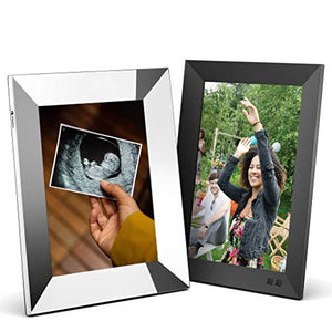 Nixplay Smart Digital Picture Frame Bundle - 10 Inch and 9.7 Inch Metal with 2K Display