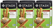 Load image into Gallery viewer, Stash Tea Chai Green Tea - Caffeinated, Non-GMO Project Verified Premium Tea with No Artificial Ingredients, 20 Count (Pack of 6) - 120 Bags Total
