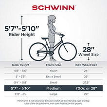 Load image into Gallery viewer, Schwinn Discover Hybrid Bike for Men and Women, 21-Speed, 28-inch Wheels, 16-inch/Small Frame, White
