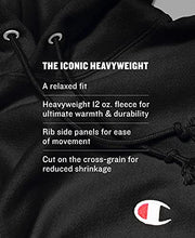 Load image into Gallery viewer, Champion Men's Reverse Weave Left Chest C Pullover, Black, Large
