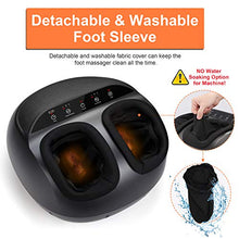 Load image into Gallery viewer, RENPHO Foot Massager Machine with Heat and Remote, Shiatsu Deep Kneading, Multi-Level Settings, Delivers Relief for Tired Muscles and Plantar Fasciitis, Fits feet up to Men Size 12
