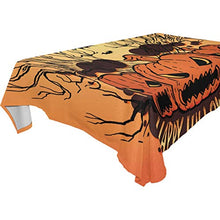 Load image into Gallery viewer, ALAZA Happy Halloween Spooky Pumpkin Tablecolth Table Cover for Party Dining Room Kitchen Decor,60 X 108,Stain and Wrinkle Resistant Washable Rectangle Table Cloth

