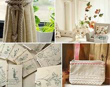 Load image into Gallery viewer, LOVOUS 100% Nature Linen Needlework Fabric, Plain Solid Colour Linen Fabric Cloth Hemp Jute Fabric Table Cloth Garments Crafts Accessories, 20 by 62-Inch (Color 1)
