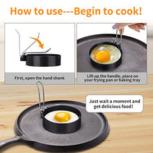 Load image into Gallery viewer, ARTISTORE Egg Ring, Round Egg Pancake Maker Mold, Stainless Steel Non Stick Metal Circle Shaper Mold, Household Kitchen Cooking Tool for Frying McMuffin or Shaping Eggs, Egg Maker Molds 2 Pack
