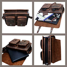 Load image into Gallery viewer, 16 Inch Vintage Computer Leather Laptop Messenger Bags for Men Leather Briefcase Shoulder Bag Man &amp; Women Bag
