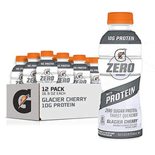 Load image into Gallery viewer, Gatorade Zero With Protein, 10g Whey Protein Isolate, Zero Sugar, Electrolytes, Glacier Cherry, 16.9 Fl Oz, 12 Pack
