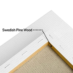 GOTIDEAL Stretched Canvas, Multi Pack 4x4", 5x7", 8x10",9x12", 11x14" Set of 10, Primed White - 100% Cotton Artist Canvas Boards for Painting, Acrylic Pouring, Oil Paint Dry & Wet Art Media