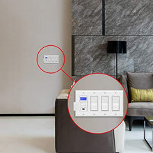 Load image into Gallery viewer, ENERLITES Decorator Light Switch or Receptacle Outlet Wall Plate, Gloss Finish, Size 4-Gang 4.50" x 8.19", Polycarbonate Thermoplastic, 8834-W, White, Standard Size
