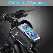 Load image into Gallery viewer, Bike Phone Front Frame Bag - Waterproof Bicycle Top Tube Cycling Phone Mount Pack Phone Case for 6.5’’ iPhone Plus xs max
