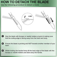 Load image into Gallery viewer, Pack of 15 Surgical Blades 10 and Stainless Steel Scalpel Handle, Size 10 Scalpel Blades with Handle, High Carbon Steel Dermablade Surgical 10 Blades with Stainless Steel Handle
