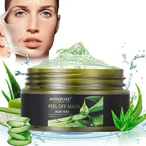 Blackhead Remover Mask, Blackhead Peel off Mask, Peel off Face Masks, Aloe Vera Extract Facial Mask- Anti-Aging, Exfoliating Mask, Deep Cleansing Blackhead＆ Pore,Reduces Fine Lines＆ Wrinkles- 3.52 OZ