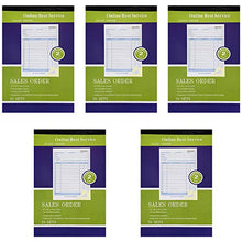 Load image into Gallery viewer, Online Best Service 5 Pack Large Sales Order Book Receipt Invoice Duplicate Carbonless 50 Sets 5.5&quot; X 8&quot;5

