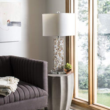 Load image into Gallery viewer, Safavieh Lighting Collection Jacoby Cream Shell 29-inch Bedroom Living Room Home Office Desk Nightstand Table Lamp (Set of 2) - LED Bulbs Included
