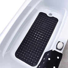 Load image into Gallery viewer, SlipX Solutions Extra Long Bath Tub &amp; Shower Mat 39x16, Wet Floor Non-Slip for Elderly &amp; Kids Bathroom, Longer Than Standard Bathtub Mats, 200 Suction Cups, Drain Holes, Machine Washable, Light Blue
