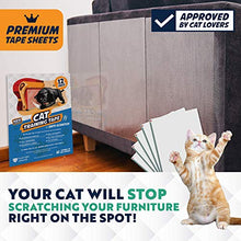 Load image into Gallery viewer, Panther Armor Cat Scratch Deterrent Tape – 12-Pack Double Sided Anti Scratching Sticky Tape – 5-Pack XL 16”L 12”W + 5-Pack Large 17”L 10”W + 2-Pack M 17”L 6”W Furniture Protectors – Training Tape
