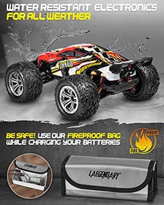 1:12 Scale Large RC Cars 48+ kmh Speed - Boys Remote Control Car 4x4 Off Road Monster Truck Electric - All Terrain Waterproof Toys Trucks for Kids and Adults - 2 Batteries + Connector for 30+ Min Play