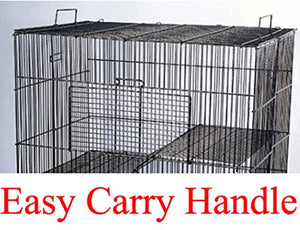 Mcage New 3 Levels Ferret Chinchilla Sugar Glider Rats Animal Cage 24" L x 16" W x 24" H with Tight 3/8-Inch Bar Spacing