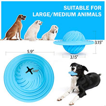 Load image into Gallery viewer, FULNEW IQ Treat Ball Interactive Dog Food Dispenser Durable Dog Chew Toy Ball for Dog Playing, Chewing, Tooth Cleaning (UFO)
