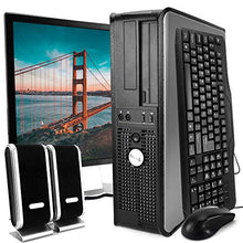Load image into Gallery viewer, DELL Desktop Computer Package with WiFi, Dual Core 2.0GHz, 80GB, 2GB, Windows 10 Professional, DELL 17in Monitor (Renewed)']
