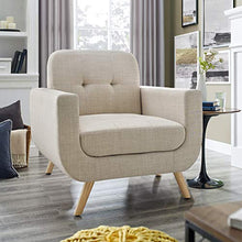 Load image into Gallery viewer, Millbury Home Elena Modern Fabric Contemporaty Armchair Singer Sofa for Living Room Furniture, Cream
