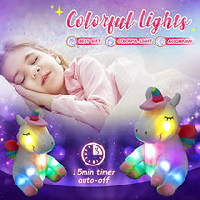 Load image into Gallery viewer, Athoinsu Light up Unicorn Soft Plush Toy LED Stuffed Animals with Colorful Night Lights Glowing Birthday Valentine&#39;s Day for Toddler Women, 12&#39;&#39;
