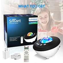 Load image into Gallery viewer, Loycco Galaxy Star Night Light Projector for Bedroom, Aurora Light Projector Compatible with Alexa &amp; Smart APP, White Noise &amp; Bluetooth Speaker Sky Light, Gift for Kids Adults Home Party Ceiling Decor
