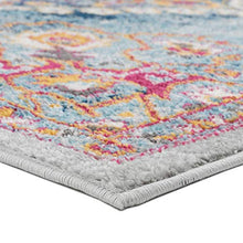 Load image into Gallery viewer, Ottomanson RIX3262-5X7 Rixos Medallion Vintage Area Rug, 5'3" x 7', Turquoise

