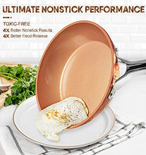 Load image into Gallery viewer, MICHELANGELO Copper Pots and Pans Set, Nonstick Copper Cookware 12 Piece, Hammered Pots and Pans Set, Kitchen Cookware Sets with Fry Pans, Stock Pans, Lids, Cooking Utensils - Induction Compatible
