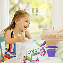 Load image into Gallery viewer, Munchkin Color Me Hungry Splash 7pc Toddler Dining Set – Plate, Bowl, Cup, and Utensils in a Gift Box, Purple
