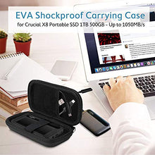 Load image into Gallery viewer, ProCase Carrying Case for Crucial X8 Portable SSD 1TB / 500GB (Case Only), Hard Drive EVA Travel Case for Crucial X8 1TB / 500GB Portable External Solid State Drive –Black
