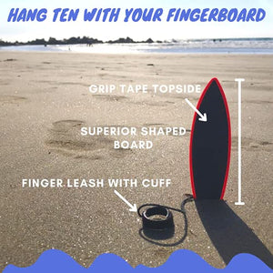 Windeck Finger Surfboard - Rad Fingerboard Toy - Surf The Wind - Mini Board for Kids and Surfers Looking to Hone Their Surfer Skills (Blue Bomber)