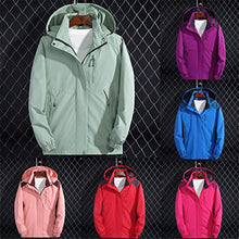 Load image into Gallery viewer, Thenxin Women Outdoor Hooded Jacket Windbreaker Waterproof Climbing Raincoats Rain Jacket Sportswear(Blue-Women,S)
