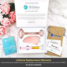 Load image into Gallery viewer, Original Jade Roller &amp; Gua Sha Facial Tools, Jade Roller for Face - Face Roller, Natural Rose Quartz Roller - Face Massager, Facial Roller for Skin Care, Body, Eyes, Neck - Tones, Firms, Depuff
