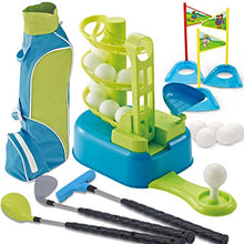 Load image into Gallery viewer, JOYIN Club Golf Comprehensive Toy Set with 3 Golf Clubs, 3 Club Heads, Deluxe Toy Golf Bag, 15 Training Toy Golf Balls and Accessories, for Toddler Kids Boys and Girls Golf, Outdoor Lawn Sport Toy
