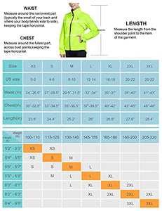 BALEAF Women's Cycling Jacket Waterproof Rain Bike Jackets Wind Breakers Removable Sleeves Running Lightweight Fluorescent Yellow Size L