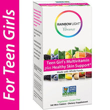 Load image into Gallery viewer, Rainbow Light Vibrance Teen Girl&#39;s Multivitamin Plus Healthy Skin Support,Dietary Supplement Made with Whole Foods,180 Count Mini-Tablets
