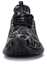 Load image into Gallery viewer, Mens Running Shoes Women's Fashion Sneakers Lightweight Breathable Non Slip Athletic Gym Walking Tennis Shoes Glow in DarkBlack EUR 45
