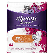 Load image into Gallery viewer, Always Discreet Incontinence and Postpartum Liners, Very Light Absorbency, Long Length, 132 Count, Packaging may vary
