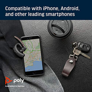 Poly Voyager 5200 Bluetooth Headset (Plantronics) - Single-Ear (Mono) Bluetooth Earpiece with Noise Canceling Mic - Cell/Mobile Phone Headset